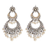 Crystal and Pearl Stunning Chandelier earrings