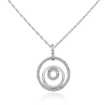 Diamond Triple Circle Pendant