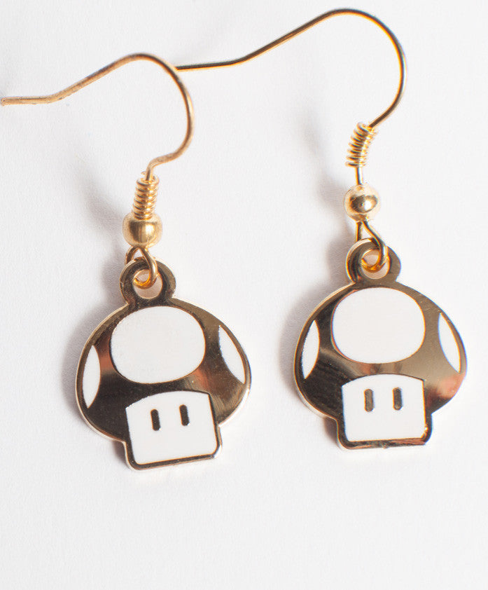 Royal Mushrooms Gold Earrings